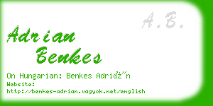 adrian benkes business card